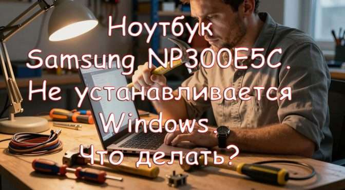 Ноутбук Samsung NP300E5C. Не устанавливается windows. Что делать?