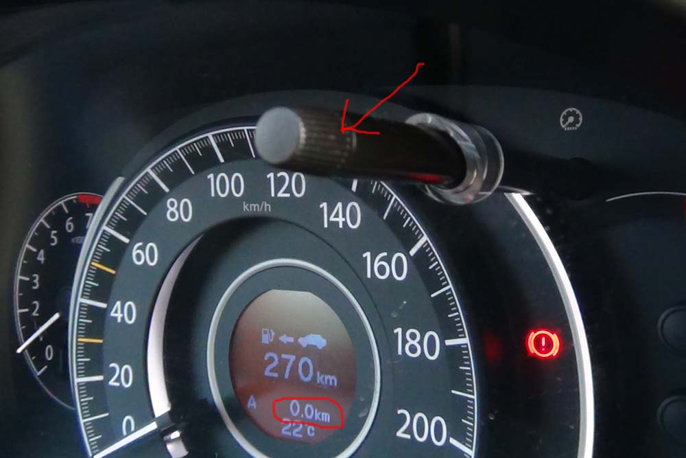 Как сбросить километраж Honda CR-V